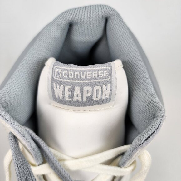 CONVERSE WEAPON MID Vintage White Ash Stone Silver A04397C Mens 12/Womens 13.5 - Picture 8 of 10